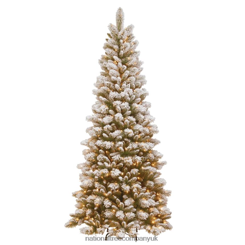 Trees | National Tree Company 75 ft Snowy Westwood Slim Pine Tree with Clear Lights F2L4F103